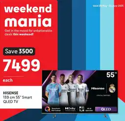 Makro Hisense 139 cm 55" Smart QLED TV offer