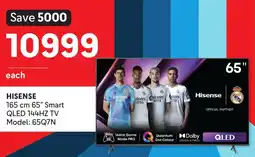 Makro Hisense 165 cm 65" Smart QLED 144HZ TV offer