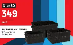 Makro EXCELLENT HOUSEWARE Onyx Basket Set offer