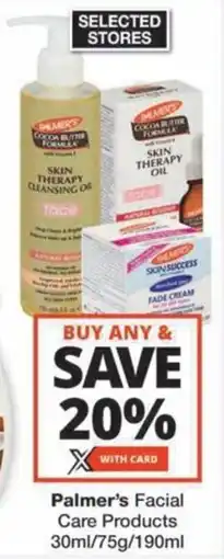 Palmer's Facial Care Products
