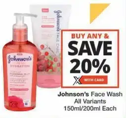 Checkers Hyper Johnson's Face Wash All Variants offer