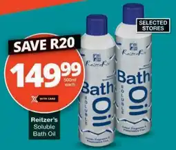 Checkers Hyper Reitzer's Soluble Bath Oil offer