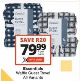 Checkers Hyper Essentials Waffle Guest Towel All Variants offer