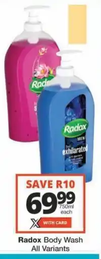 Checkers Hyper Radox Body Wash All Variants offer