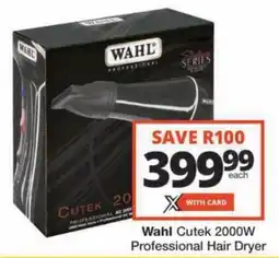 Checkers Hyper Wahl Cutek 2000W Professional Hair Dryer offer
