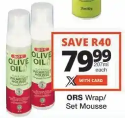 Checkers Hyper ORS Wrap/ Set Mousse offer