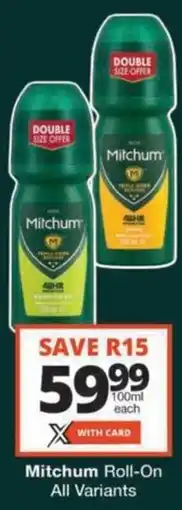 Checkers Hyper Mitchum Roll-On All Variants offer