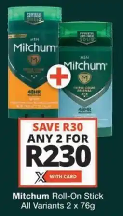 Checkers Hyper Mitchum Roll-On Stick All Variants offer