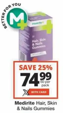 Checkers Hyper Medirite Hair, Skin & Nails Gummies offer