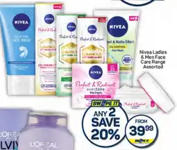 Pick n Pay Hypermarket Nivea Ladies & Men Face Care Range Assorted offer