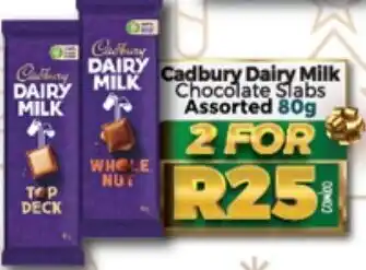 Take 'n Pay Cadbury Milk Chocolate Slabs Assorted 80g offer