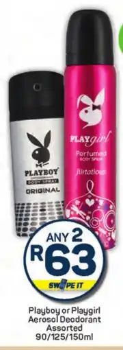 Playboy or Playgirl Aerosol Deodorant Assorted