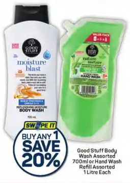 Pick n Pay Hypermarket Good Stuff Body Wash Assorted or Hand Wash Refill Assorted offer