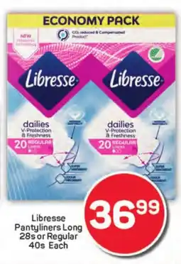 Pick n Pay Hypermarket Libresse Pantyliners Long or Regular offer