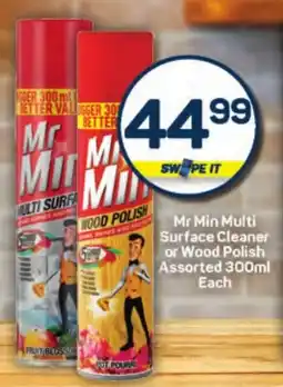 Pick n Pay Hypermarket Mr Min Multi Surface Cleaner or Wood Polish Assorted offer
