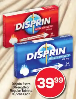 Pick n Pay Hypermarket Disprin Extra Strength or Regular Tablets offer