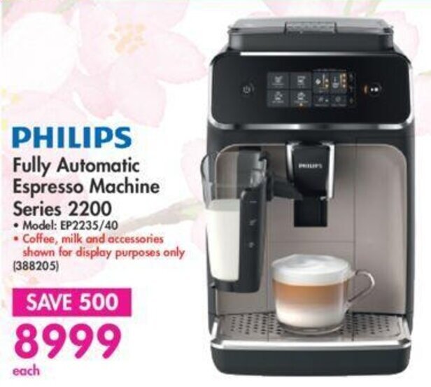 Philips Fully Automatic Espresso Machine Series 2200 offer at Makro