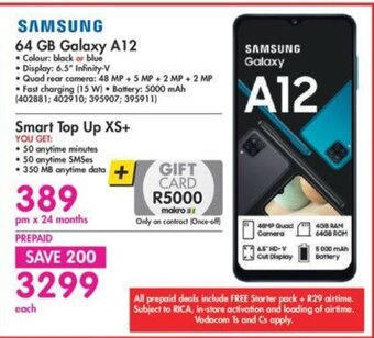Makro Samsung 64GB Galaxy A12 offer