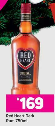 Game Red Heart Dark Rum-750ml offer