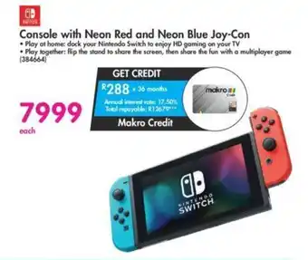 Makro Console with Neon and Neon Blue Joy-Con offer