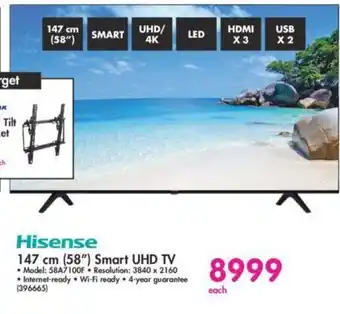 Makro Hisense 147cm 58" Smart UHD TV offer