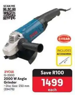 Makro RYOBI G-2000 2000 W Angle Grinder offer