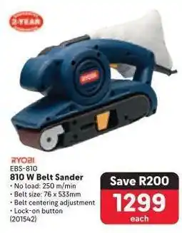 Makro RYOBI EBS-810 810 W Belt Sander offer