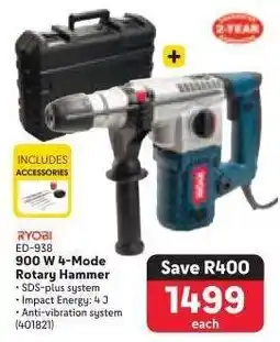 Makro RYOBI ED-938 900 W 4-Mode Rotary Hammer offer