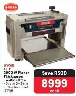 Makro RYOBI AP-13 2000 W Planer Thicknesser offer