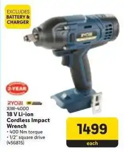 Makro RYOBI XIW-4000 18 V Li-ion Cordless Impact Wrench offer