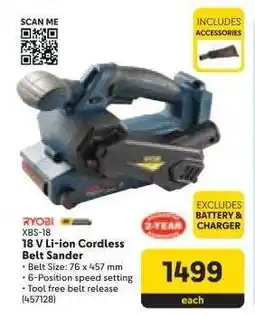 Makro 18 V Li-ion Cordless Belt Sander offer