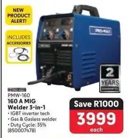Makro PMW-160 160 A MIG Welder 3-in-1 offer