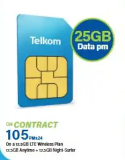 Incredible Connection Telkom 25GB Data pm offer