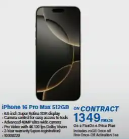 Incredible Connection iPhone 16 Pro Max 512GB offer