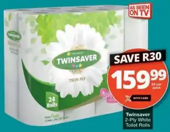 Checkers Hyper Twinsaver 2-Ply White Toilet Rolls offer