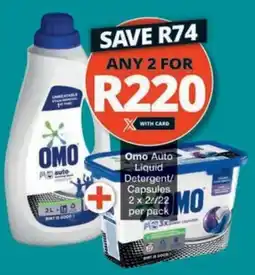 Checkers Hyper Omo Auto Liquid Detergent/ Capsules offer