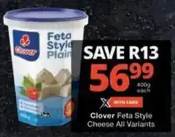 Checkers Hyper Clover Feta Style Cheese All Variants offer