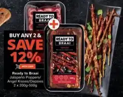 Checkers Hyper Ready to Braai Jalapeño Poppers/ Angel Kisses/ Oepsies offer