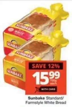 Checkers Hyper Sunbake Standard/ Farmstyle White Bread offer