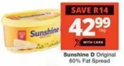 Checkers Hyper Sunshine D Original 60% Fat Spread offer
