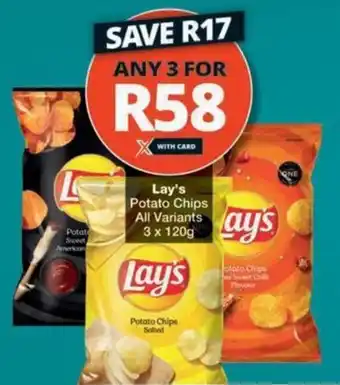Checkers Hyper Lay's Potato Chips All Variants offer