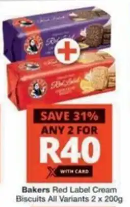 Checkers Hyper Bakers Red Label Cream Biscuits All Variants offer