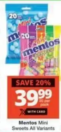 Checkers Hyper Mentos Mini Sweets All Variants offer