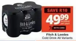 Checkers Hyper Fitch & Leedes Cold Drink All Variants offer