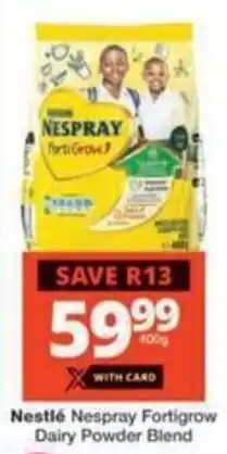 Checkers Hyper Nestlé Nespray Fortigrow Dairy Powder Blend offer