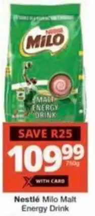 Checkers Hyper Nestlé Milo Malt Energy Drink offer