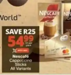 Checkers Hyper Nescafé Cappuccino Sticks All Variants offer