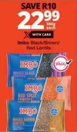 Checkers Hyper Imbo Black/ Brown/ Red Lentils offer