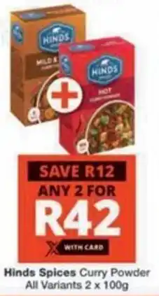 Checkers Hyper Hinds Spices Curry Powder All Variants offer