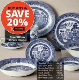 Checkers Hyper Blue Willow Dinner Range offer